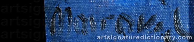 Authentic signature by Zvi MAIROVICH on  artwork