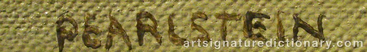 Signature by Philip PEARLSTEIN