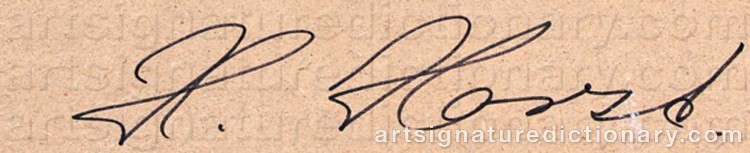 Authentic signature by Henrik HORST on Object artwork
