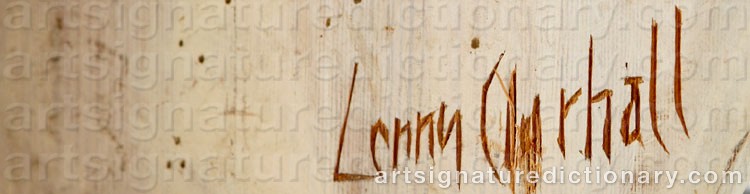 Authentic signature by Lenny CLARHÄLL on artwork