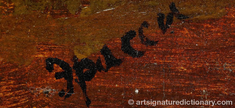 Authentic signature by Mikhail Spiridonovich ERASSI on  artwork