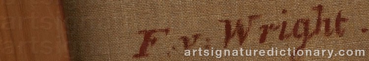 Signature by Ferdinand Von WRIGHT