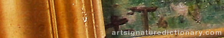 Authentic signature by Carl Erik TÖRNER on  artwork