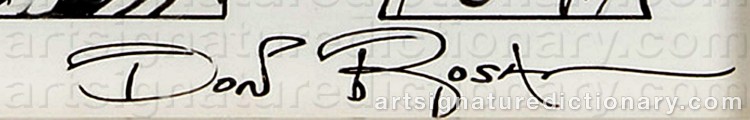 Authentic signature by Keno Don Hugo ROSA on Drawing/Graphic/Print artwork