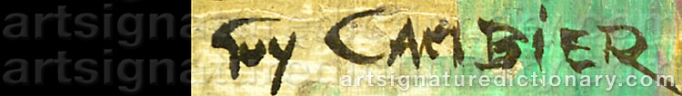 Authentic signature by Guy CAMBIER on Painting/Watercolour artwork
