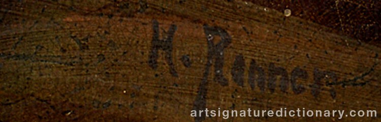 Signature by Henriette RONNER