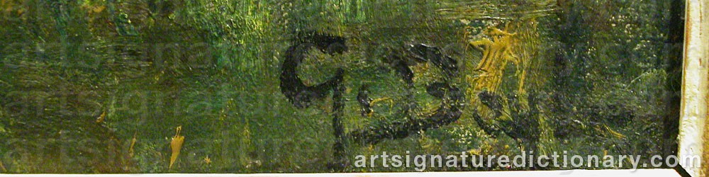 Authentic signature by George BOYLE on  artwork