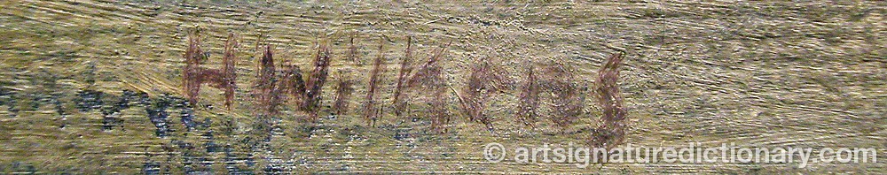 Authentic signature by H. WILKENS on artwork