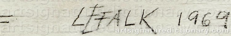 Signature by Lars Erik FALK