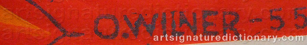 Signature by Erik Olof ‘Olle’ WILNER