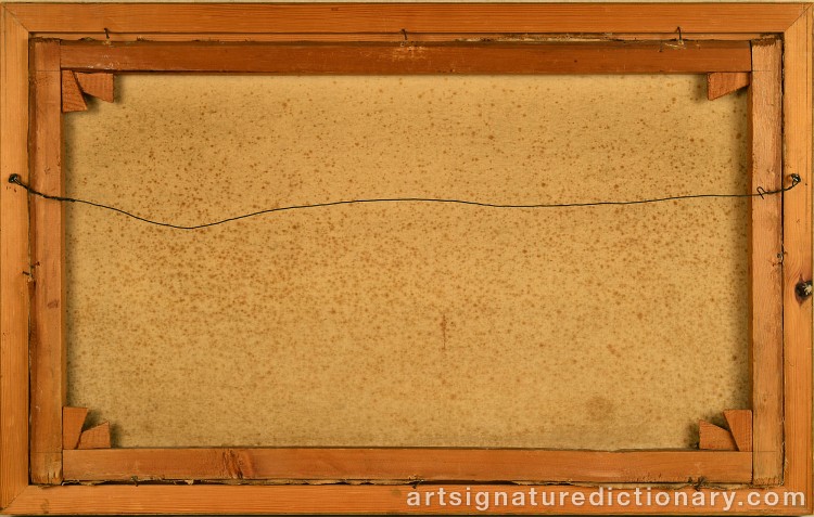 Close-up details showing Bruno LILJEFORS signature forgery characteristics