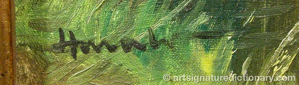 Authentic signature by Lothar HOWALD on  artwork