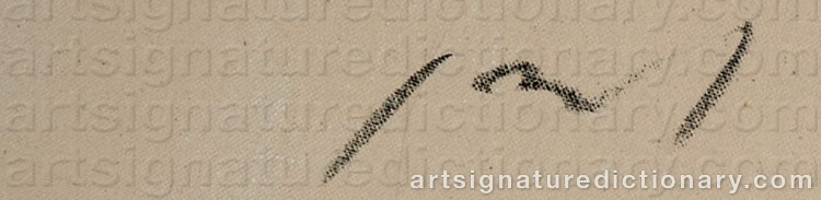 Authentic signature by Norbert BISKY on artwork
