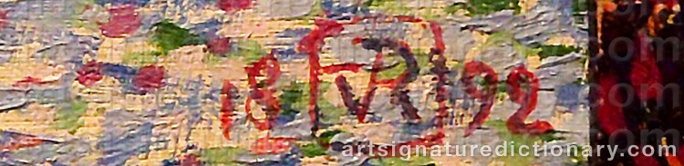 Authentic signature by Théo Van RYSSELBERGHE on Painting/Watercolour artwork