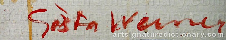 Signature by Gösta WERNER