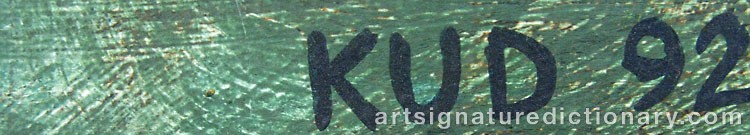 Authentic signature by Karin ULFSDOTTER on artwork