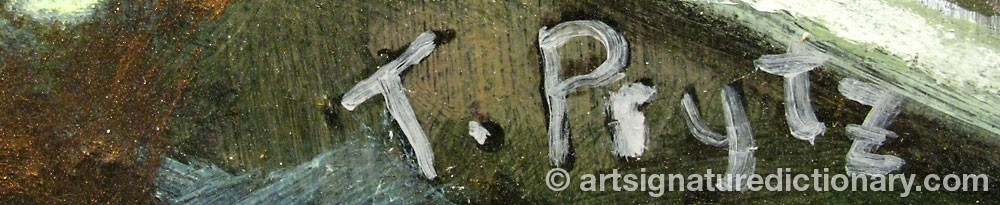 Authentic signature by Thomas PRYTZ on  artwork