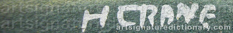 Authentic signature by H. CRANE on Painting/Watercolour artwork