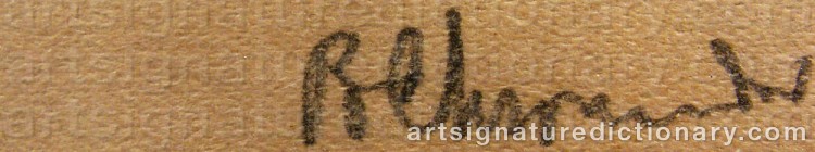 Authentic signature by Bror CHRONANDER on  artwork