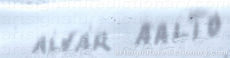 Authentic signature by Alvar AALTO on Ceramic/Glass artwork