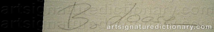 Authentic signature by Birgit LOOSEN on artwork