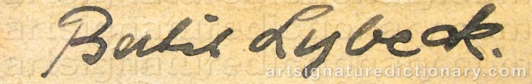 Signature by Bertil LYBECK