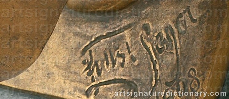 Authentic signature by Ernst SEGER on  artwork