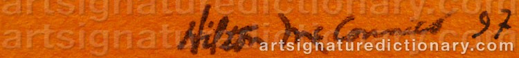 Authentic signature by Hilton MCCONNICO on  artwork