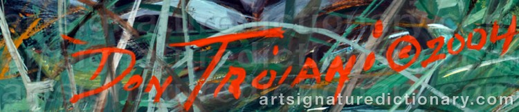 Authentic signature by Don TROIANI on Painting/Watercolour artwork