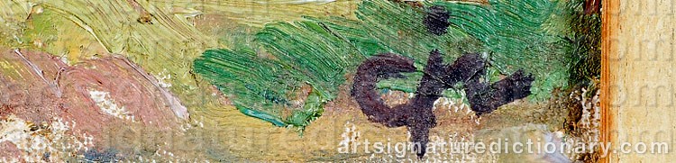 Authentic signature by Calle JOHANSSON on Painting/Watercolour artwork