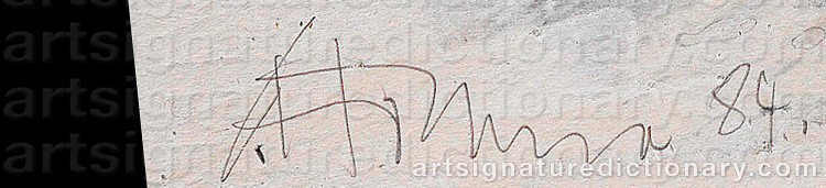 Authentic signature by Gerhard HOEHME on  artwork