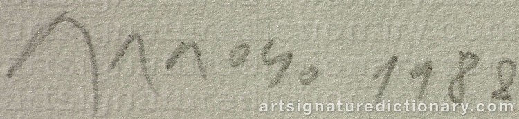 Authentic signature by Eduardo ARROYO on Drawing/Graphic/Print artwork