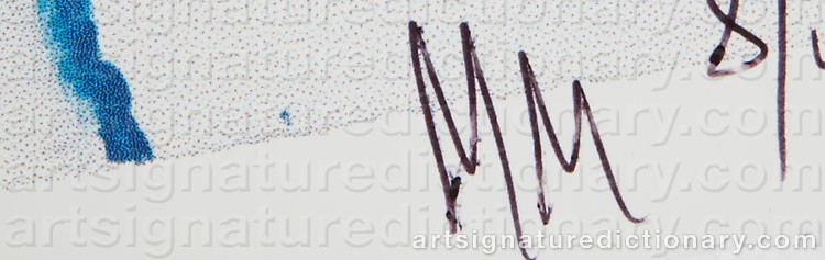 Authentic signature by Marilyn MANSON on  artwork