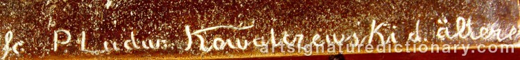 Authentic signature by Paul Ludwig KOWALCZEWSKI on Sculpture artwork
