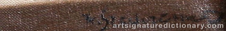 Authentic signature by Konstantin SZEWCZENKO on Painting/Watercolour artwork
