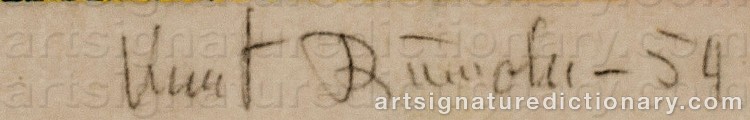 Authentic signature by Knut RUMOHR on artwork