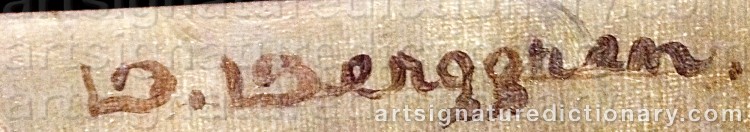 Authentic signature by Xxx BERGGREN on  artwork