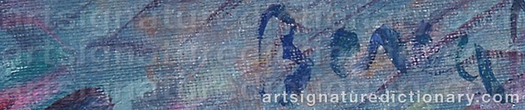 Authentic signature by Dimitrie BEREA on  artwork