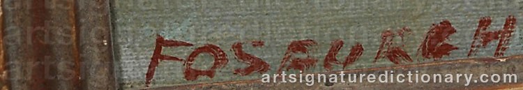 Authentic signature by James Whitney FOSBURGH on  artwork