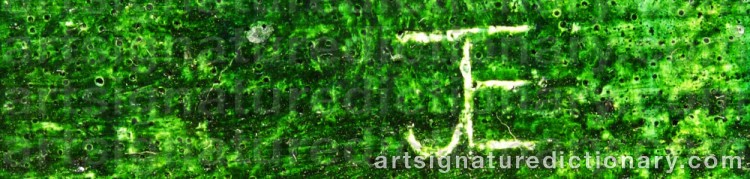 Authentic signature by Jan ERSZKOWSKI on  artwork