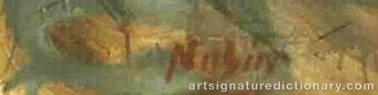 Authentic signature by Orhon MÜBIN on  artwork