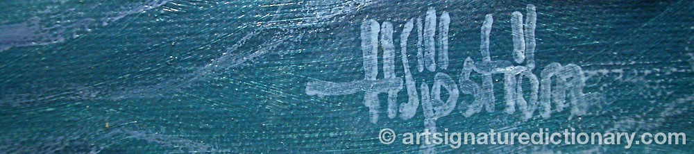 Authentic signature by C.a. STRÖMBÄCK on artwork