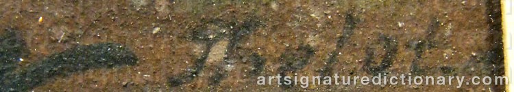 Authentic signature by Philip Jacob THELOTT on  artwork