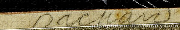 Authentic signature by Emmy Lou PACKARD on Drawing/Graphic/Print artwork