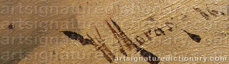 Authentic signature by Walter MORAS on artwork