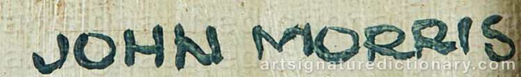 Authentic signature by John MORRIS on Painting/Watercolour artwork