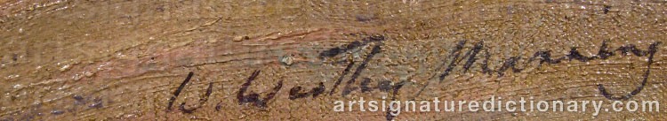 Authentic signature by William Westley MANNING on  artwork