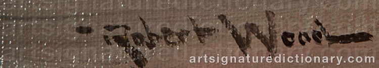 Authentic signature by Robert William WOOD on Painting/Watercolour artwork