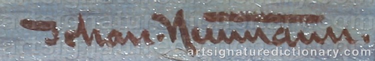 Signature by Johan Jens NEUMANN