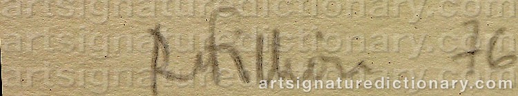 Authentic signature by Robert FILLIOU on  artwork